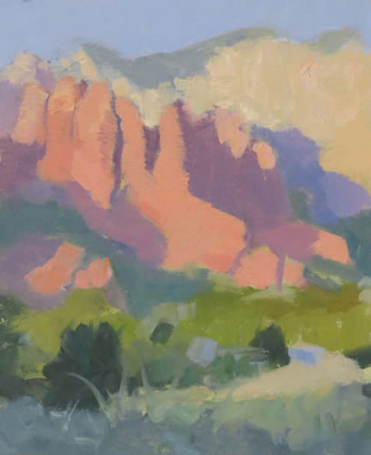 'A Walk in the Desert' by Vince Fazio Oil on Canvas Landscape and Still Life Painting at Rowe Gallery